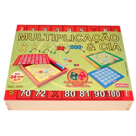 Soma – Multiplicação - Subtração - Jogo Matemática – Multiplicação e Cia – Brinquedo em Madeira – Carimbras