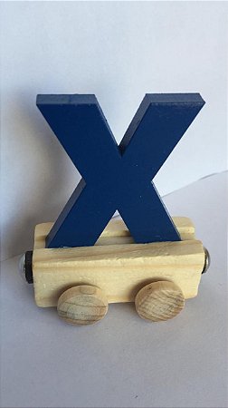 Vagão Letra X - Azul