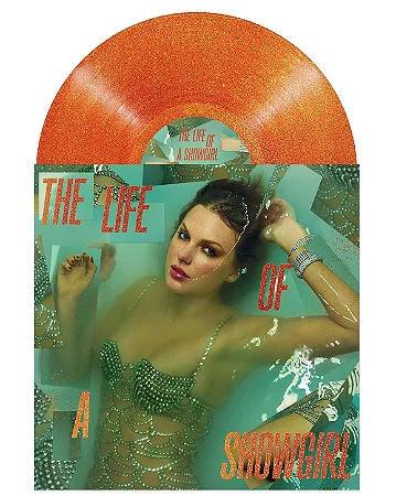 Taylor Swift – The Life Of A Showgirl (Vinil Laranja Translúcido com Glitter Dourado "Perfume de Baunilha e Suor") – LP