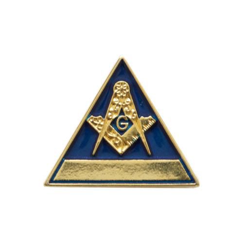 Pin Esquadro e Compasso Triangular Azul