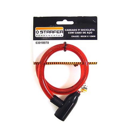 Cadeado Trava para Bike com Chave 60cm Starfer