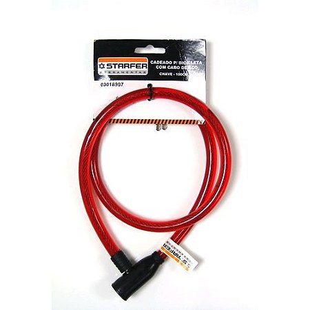 Cadeado Trava para Bike com Chave 100cm Starfer
