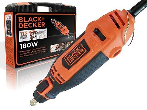 Micro Retífica RT18K com 113 peças Black & Decker