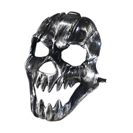 Máscara Halloween Caveira estilo Metalizada