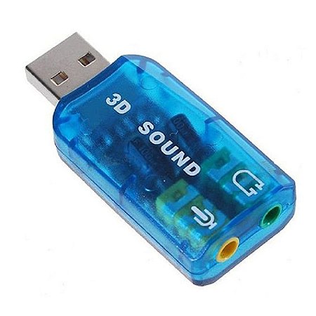 Adaptador De Som USB 5.1 SOM 5.1 AC-3 AD0085