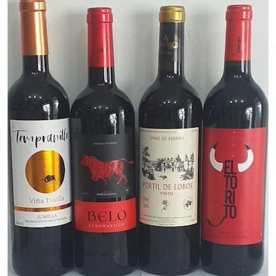 Kit Vinhos Espanhóis c/ 4 garrafas R$ 139,00