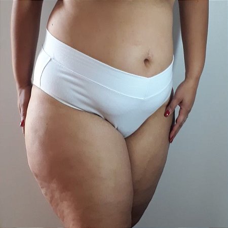 Tanga alta branco liso