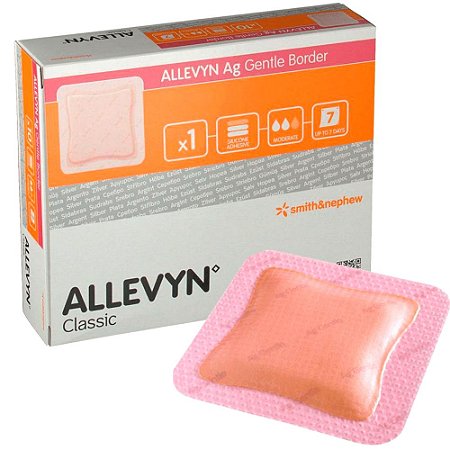 Curativo Allevyn Ag Gentle Border 10cm x 10cm - Smith & Nephew - REF. 66800461