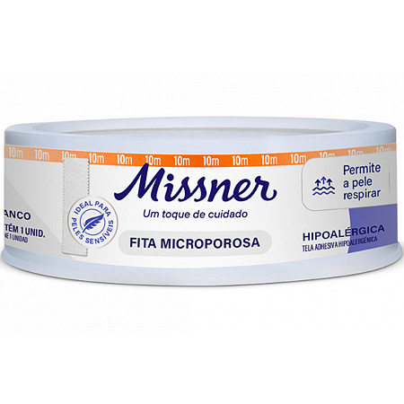 Fita Microporosa Branca 1,2cm x 10m - Missner