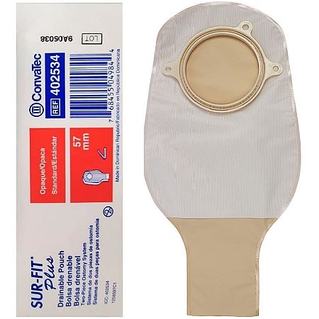Bolsa de Colostomia Sur-Fit Plus Drenável Opaca 57mm Convatec - 01 unidade