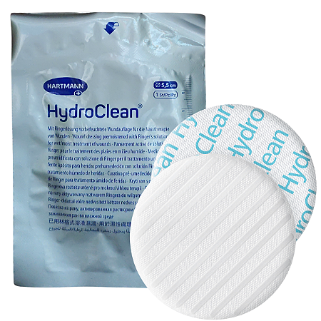 Hydroclean Curativo Hidrorresponsivo C/ Ringer (5,5cm) - Limpeza e Absorção (Hartmann)