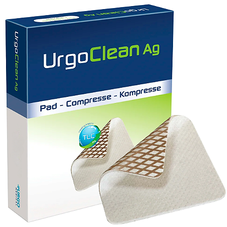 UrgoClean Ag 10cm x 10cm Curativo Antimicrobiano com Prata