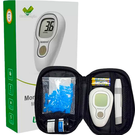 Kit Medidor de Glicose Completo com 25 Fitas de teste - Bioland
