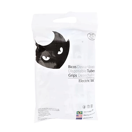 Pacote De Biqueira Descartável Grip 32mm ELECTRIC INK - Crystal - Pintura Magnum - 20 Unidades