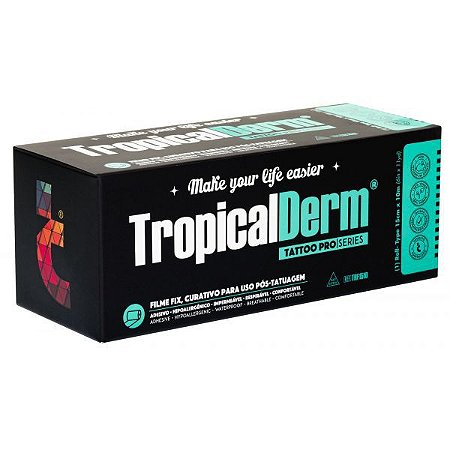 TropicalDerm Filme Protetor P/ Tatuagem Fix - Rolo 10 Metros