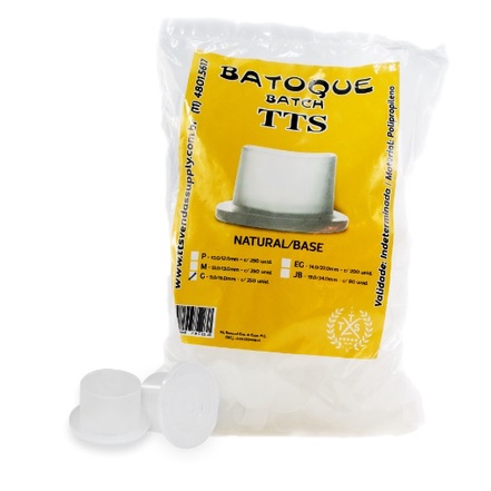 Batoque TTS Translúcido com Base EG (Extra Grande) - 200 unidades