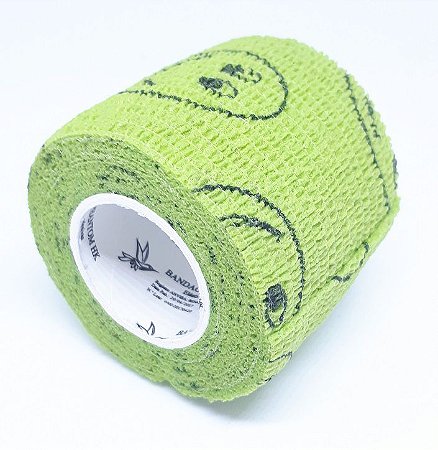 Bandagem Fita Adesiva Auto Aderente - Grass Green With Smiley