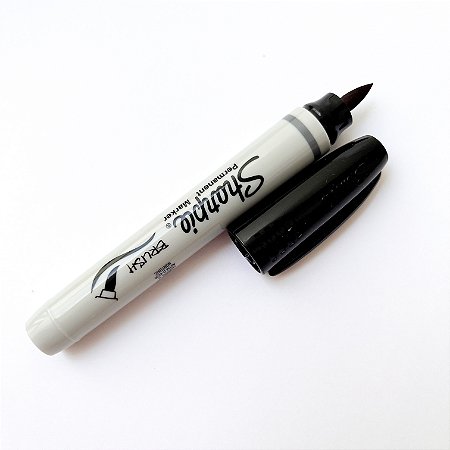 Caneta Sharpie Ponta Brush - Preta