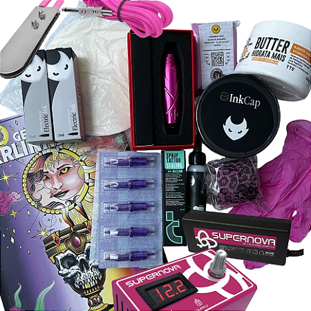 Kit de Tatuagem Premium - Rosa