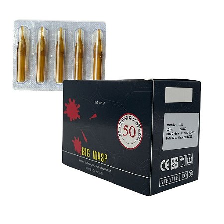 Ponteira Descartável Big Wasp - 7MG Pintura - Caixa 50 Unidades - Validade 07/2026