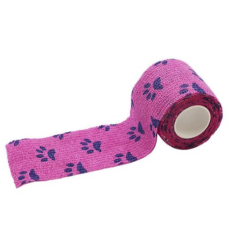 Bandagem Fita Adesiva Auto Aderente - Pink Paw