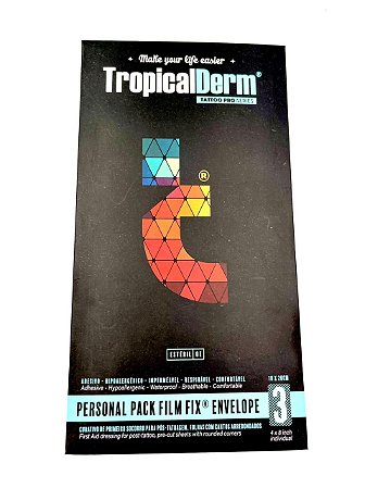 TropicalDerm Personal Pack Filme FIX 10cm x 20cm - Envelope 3 Unidades