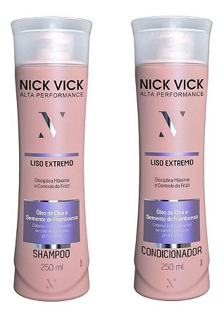 Kit Nick Vick Liso Extremo Shampoo e Condicionador 250ml (2 Produtos)