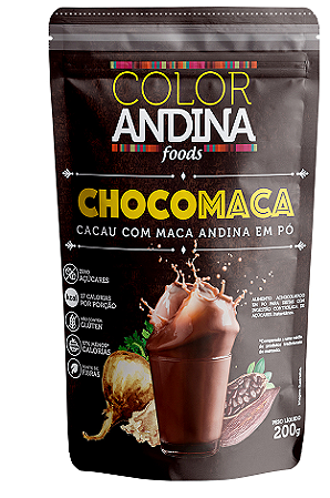 Achocolatado CHOCOMACA 200g | Zero açúcar | Maca Peruana e Cacau | Vegano