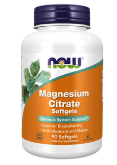 Citrato de Magnésio 134mg Now Foods 90 Cápsulas
