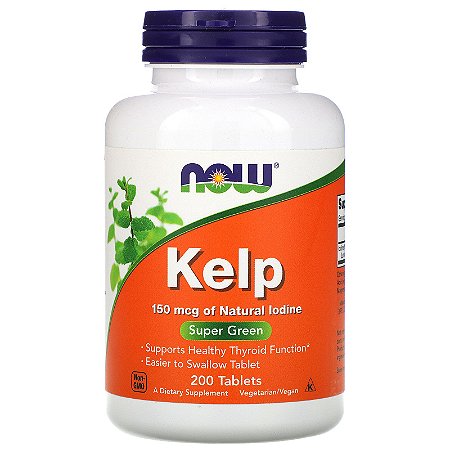 Kelp (algas) 150mcg, 200 Comprimidos - Now Foods