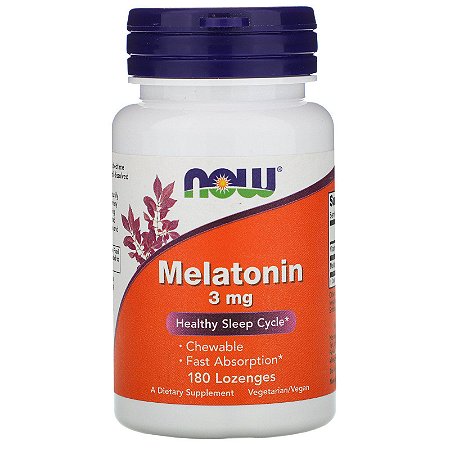 NOW Foods, Melatonina, 3 mg, 180 comprimidos