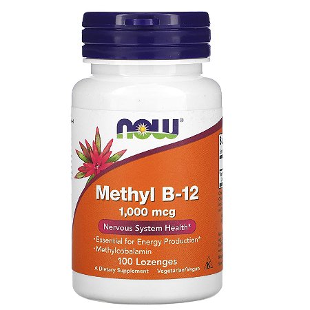 Vitamina B12 Metilcobalamina Vegana 1000mcg - 100 Pastilhas