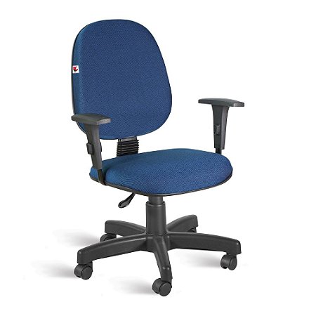 Cadeira Gerente Azul Com Preto Com Braços Shop Cadeiras - Shop Cadeiras