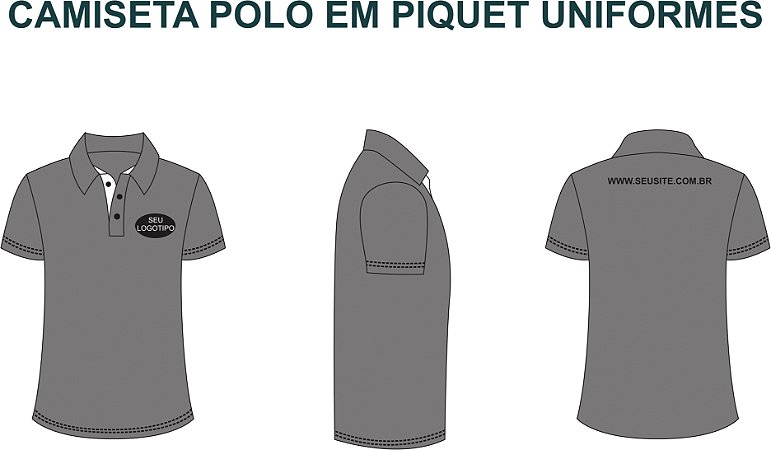 Uniformes Polo Masculina e Feminina Personalizada Kit 12 Pecas