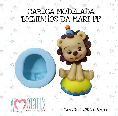 Molde de Silicone Amorarts Cabeça Modelada Bichinhos da Mari PP--CÓD 02