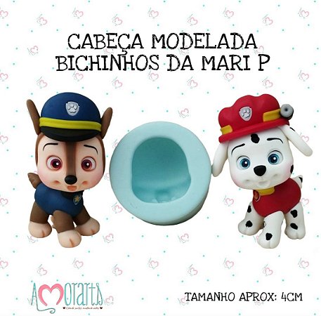 Molde de Silicone Amorarts Cabeça Modelada Bichinhos da Mari P--CÓD 02