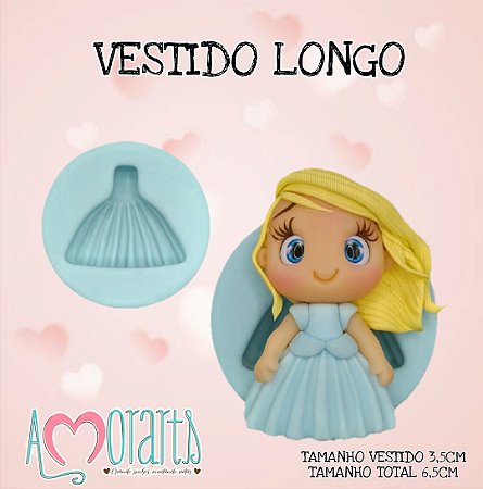 Molde de Silicone Vestido Longo--CÓD 15