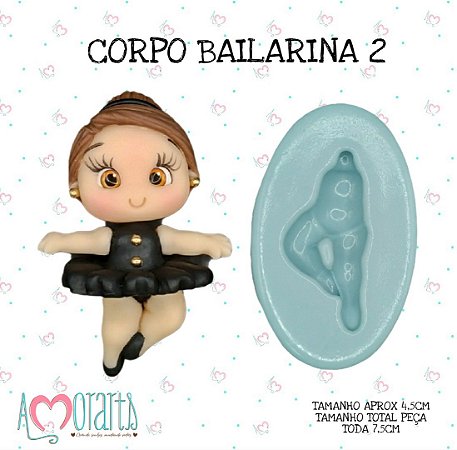 Molde de Silicone Corpo Bailarina  2--CÓD 18