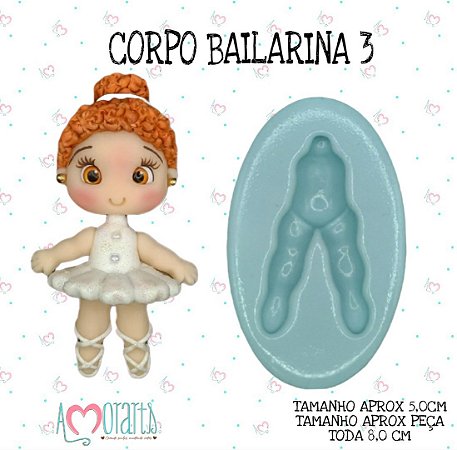 Molde de Silicone Amorarts Corpo Bailarina 3--CÓD 19