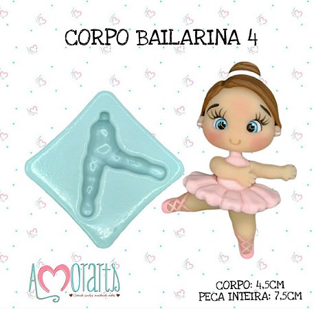 Molde de Silicone Amorarts Corpo Bailarina 4--CÓD 20