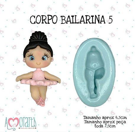 Molde de Silicone Amorarts Corpo Bailarina 5--CÓD 21