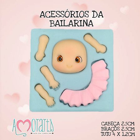 Molde de Silicone Acessórios da Bailarina--CÓD 10