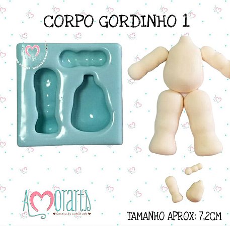 Molde de Silicone Corpo Gordinho 1--CÓD 25