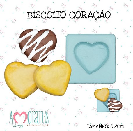 Molde Biscoito Coração--CÓD 50