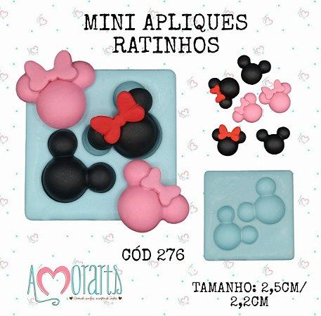 Molde Mini Aplique Ratinhos--CÓD 276