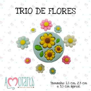 Molde Trio de Flores--CÓD 637