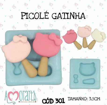 Molde Picolé Gatinha--CÓD 301