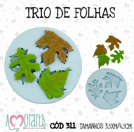 Molde Trio de Folhas--CÓD 311