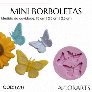Molde de Silicone Mini Borboletas--CÓD 529