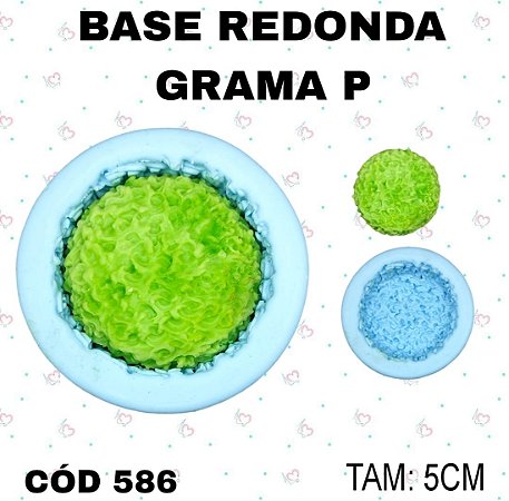 Molde de Silicone Base Redonda Grama P--CÓD 586